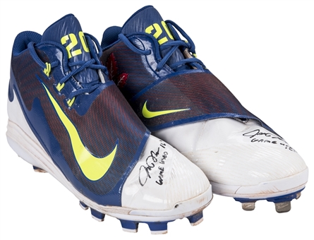 2016 Josh Donaldson Game Used, Signed & Inscribed Nike Cleats (Beckett)